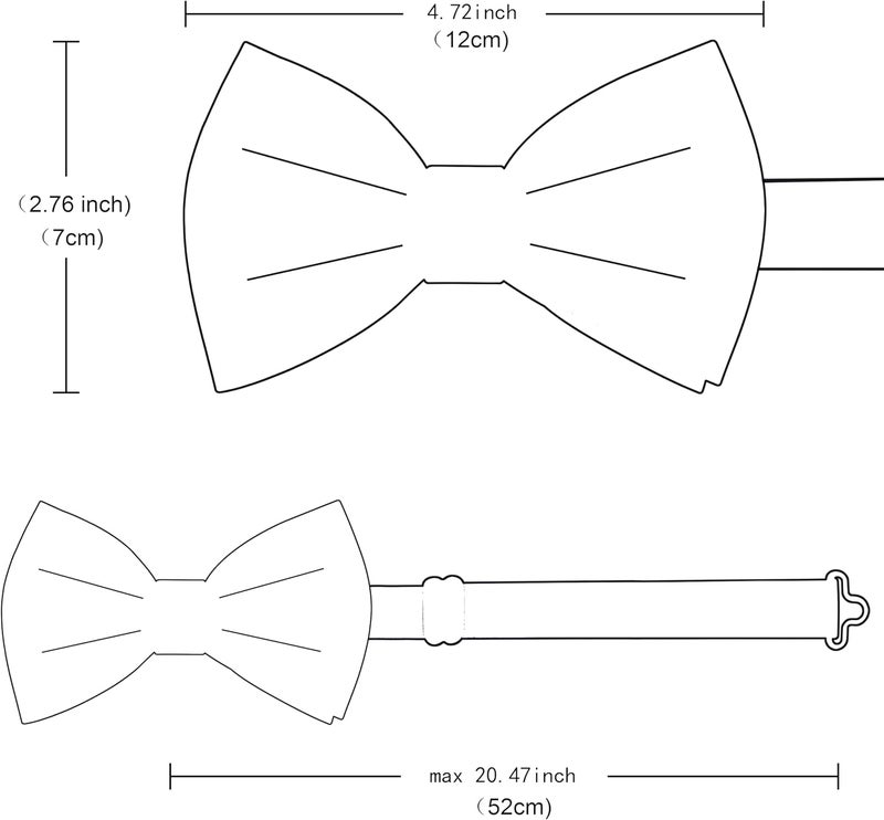 Branduce Mens Solid Color Adjustable Pre-tied Bow Tie for Men Party Wedding - Image 5